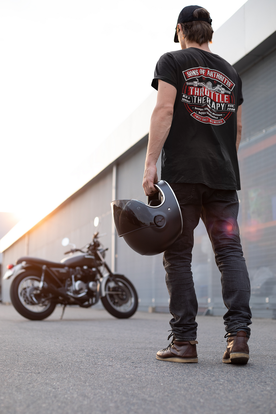 Sons of Arthritis Throttle Therapy Chapter - Black (More Styles Available)