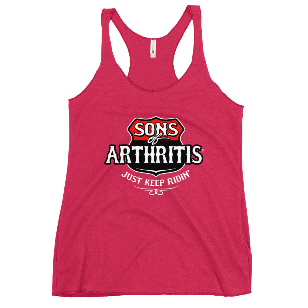 Sons of Arthritis "Just Keep Ridin" Women's Racerback Tank